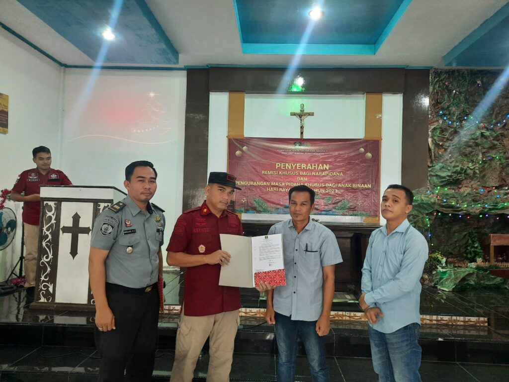 126 Warga Binaan Pemasyarakatan Rutan Kelas IIB Bengkayang Mendapatkan Remisi Hari Raya Natal Tahun 2023
