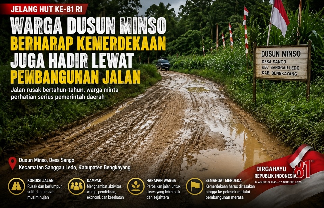 Jalan Dusun Minso Desa Sango